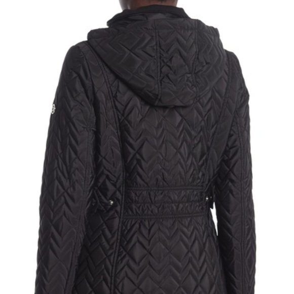 Calvin Klein Women's Quilted Chevron Jacket Black - Picture 3 of 12